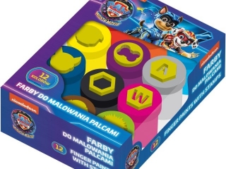 Farby do malowania palcami 12 kolor�w 15 ml PSI PATROL