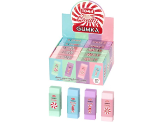 Gumka TOMA do mazania Candy - mix [opakowanie=30szt]TO-704 mix