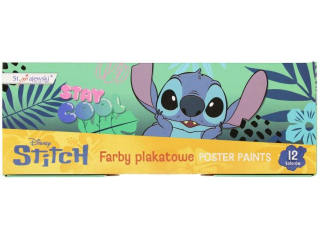 Farby plakatowe 12 kolor�w 20 ml STITCH [opakowanie=5szt]