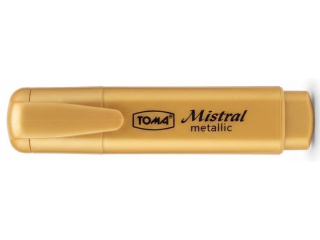 Zakre�lacz TOMA Mistral Metallic, p�askie, szeroka ko�c�wka 1-5mm - z�oty [opakowanie=10szt]TO-334 z�oty