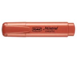 Zakre�lacz TOMA tekstu Mistral Metallic, p�askie, szeroka ko�c�wka 1-5mm - r�owy