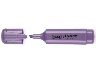 Zakre�lacz TOMA tekstu Mistral Metallic, p�askie, szeroka ko�c�wka 1-5mm - fioletowy