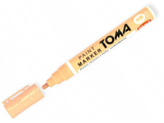 Marker olejowy TOMA, fibrowa ko�c�wka 2, 5mm - cielisty [opakowanie=12szt]TO-440 cielisty