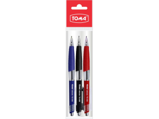 D�ugopis automatyczny TOMA 1mm mix, poszetka komplet 3szt.