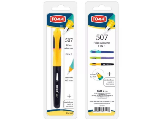 Pi�ro wieczne TOMA Rubber Grip r�ne kolory, blister
