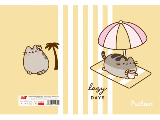 Zeszyt A4 32 kartki krata ok�adka laminowana 70 g/m2 PUSHEEN [opakowanie=15szt]