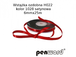 WST��KA OZDOBNA H022 KOL. 1028 SATYNOWA 6mmx25m [opakowanie=5szt]