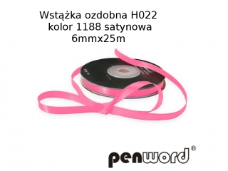 WST��KA OZDOBNA H022 KOL. 1188 SATYNOWA 6mmx25m [opakowanie=5szt]