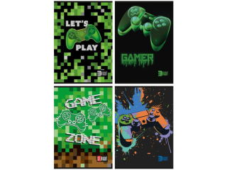 Zeszyt A4 32 kartki krata ok�adka laminowana 70 g/m2 GAME ZONE [opakowanie=15szt]