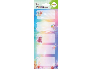 Naklejki na ZESZYTY - Aqua Cuties, 86x255 mm, Happy Color [opakowanie=5szt]