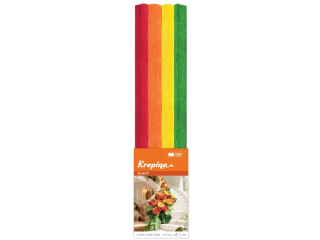 Krepina marszczona 50x100cm, MIX Sunny - 4 kol., 4 rolki, Happy Color | Produkt dost�pny w I po�owie czerwca