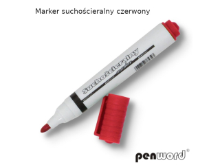 MARKER SUCHO�CIERALNY CZERWONY [opakowanie=12szt] (SZPSH)