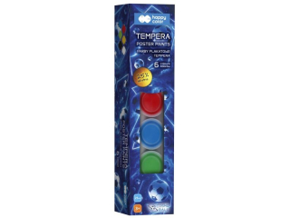 Farby plakatowe 6 kolor�w x 25ml, Cosmo Ball, Happy Color