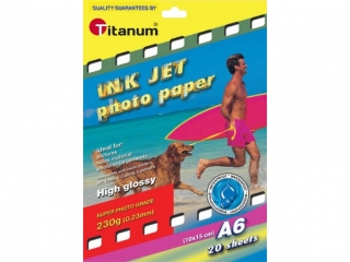 Papier Foto TITANUM b�yszcz�cy wodoodporny 10x15cm 230g/m2