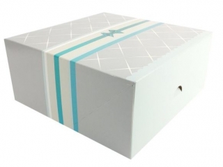 Pude�ka na ciasta BENIAMIN 125 x 210 x 70mm / 5 szt. - Srebro