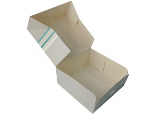 Pude�ka na ciasta BENIAMIN 245 x 210 x 70 mm / 5szt. - Srebro