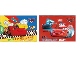 BLOK TECHNICZNY BIA�Y A4/10k. / CARS [opakowanie=10szt]