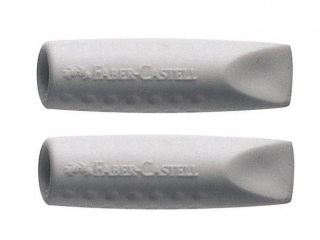 GUMKA GRIP 2001 NAK�ADKA SZARA 2 SZT. W ETUI FABER-CASTELL [opakowanie=24szt]