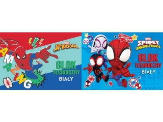 BLOK TECHNICZNY BIA�Y A4/10k. / SPIDER MAN