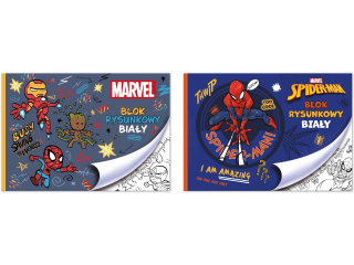BLOK RYSUNKOWY BIA�Y A4/20k. z pierwsz� stron� do kolorowania / SPIDER MAN [opakowanie=10szt]