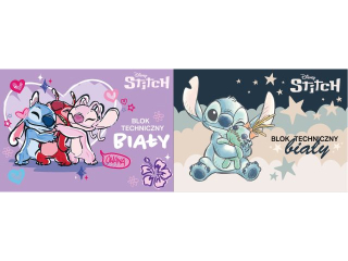 BLOK TECHNICZNY BIA�Y A4/10k. / STITCH [opakowanie=10szt]