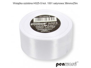 WST��KA OZDOBNA H025-S KOL. 1001 SATYNOWA 38mmx25m