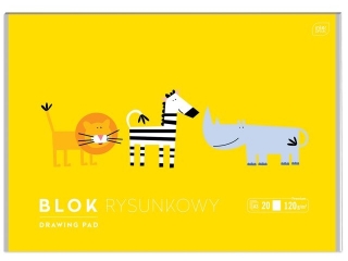 Blok rysunkowy A3 20k. INTERDUK 120g BxB Kid pastel