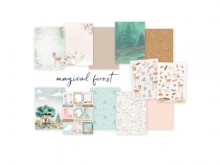 BLOK PAPIER�W KREATYWNYCH Z ELEMENTAMI DO WYCINANIA - MAGICAL FOREST, 20 ARKUSZY BN-DLP