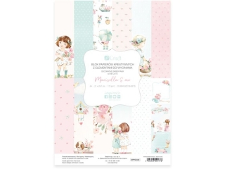 BLOK PAPIER�W KREATYWNYCH Z ELEMENTAMI DO WYCINANIA - MARRISELLA x ME, 20 ARKUSZY