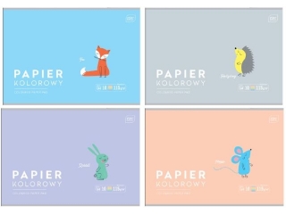 Papier kolorowy INTERDRUK A4 10k. 115g BB Kids pastel
