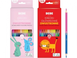 Kredki o��wkowe INTERDRUK BB Kids dwustronne 12/24 FSC