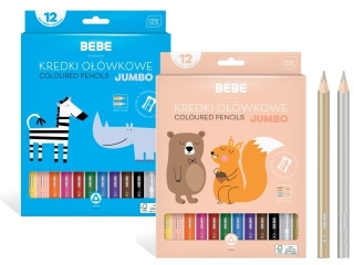 Kredki o��wkowe INTERDRUK BB kids JUMBO 12 kolor�w FSC