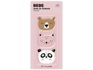 Gumka do �cierania INTERDRUK BB Friends GIRLS, blister 3szt.