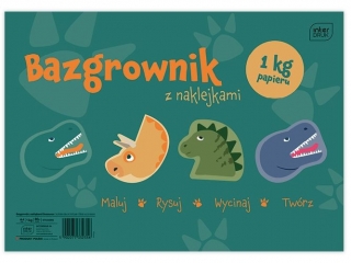 Bazgrownik INTERDRUK A4 z naklejkami Dinozaurus