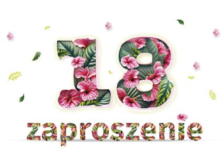 Zaproszenie POL-MAK 10szt. 18-nastka 160x95 z kopert� Z_UR18_61637