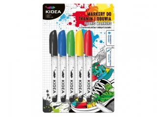 MARKERY DO OBUWIA I TKANIN 5 KOLOR�W KIDEA