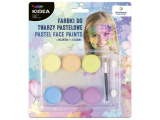 FARBKI DO TWARZY PASTELOWE 6 KOLOR�W KIDEA