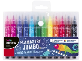 Flamastry JUMBO KIDEA 12 kolor�w