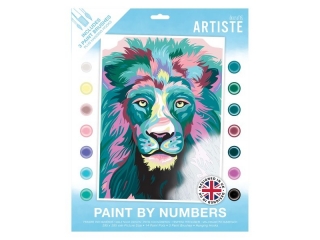 DU�Y ZESTAW DO MALOWANIA PO NUMERACH - ARTISTE - CURAGEOUS LION
