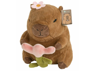PLUSZOWA KAPIBARA Z KWIATEM 27 CM NZWR-DLP