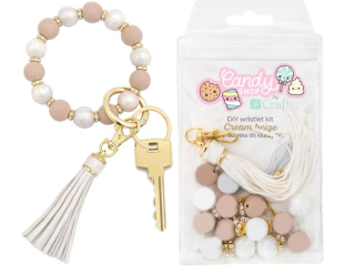BRANSOLETKA DO KLUCZY DIY, 31 ELEMENT�W - CREAM BEIGE [opakowanie=6szt]