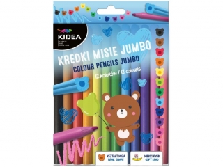 KREDKI MISIE JUMBO 12 KOLOR�W KIDEA