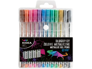D�UGOPISY �ELOWE METALICZNE A 12 KOLOR�W KIDEA