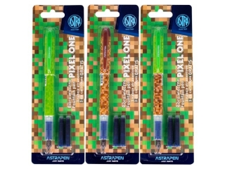 Pi�ro wieczne m�odzie�owe ASTRAPEN Pixel One + 3 naboje atramentowe - 1+3 szt. blister [opakowanie=30szt] (CEN+3%)