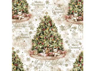 Serwetki POL-MAK SL_GW_028601 Maki Lunch Vintage Christmas Tree