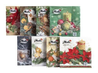Serwetki POL-MAK SL_GW_MIX Maki Lunch MIX MAKI Christmas
