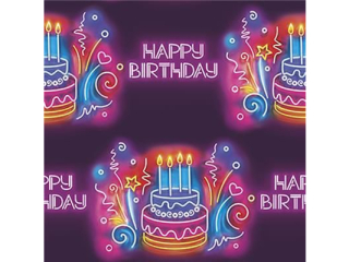 Serwetki POL-MAK SL_OG_063601 Maki Lunch Neon Birthday Cake