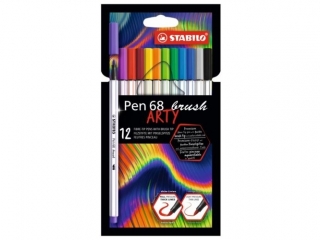 Flamaster STABILO Pen 68 brush etui kartonowe 12 szt. ARTY 568/12-21-20 [opakowanie=6szt]