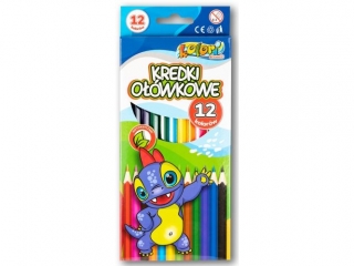 PENMATE KOLORI KREDKI O��WKOWE SZE�CIOK�TNE DINO 12 KOLOR�W