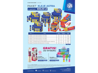 Pakiet P3 0726 ASTRA Kleje o warto�ci 689z� + GRATIS: towar lub blender